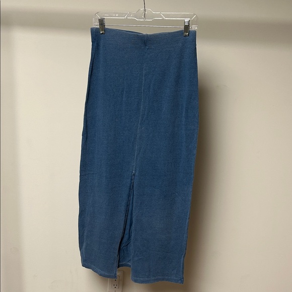 Z supply Gail Jersey denim midi skirt vintage indigo - Picture 2 of 4